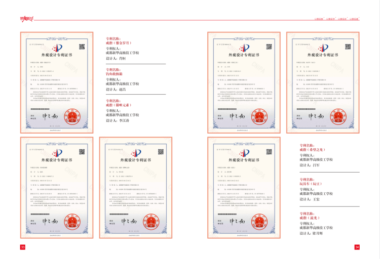【秋收冬藏，踵事增華】成都新華高級(jí)技工學(xué)校專(zhuān)利篇
